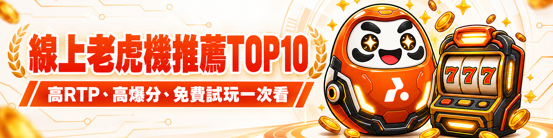 線上老虎機推薦TOP10｜高RTP、高爆分、免費試玩一次看